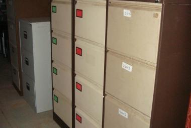 used archive Silverline/ Bisley 4 Drawer Filing Cabinet B/C Grey