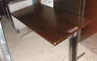 used mills and west 1.6m walnut veneer desk with pedestal newbury 