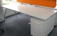 vitra 2200mm white straight desk newbury berkshire