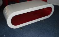 white and red oval coffee table designer contemporary newbury reading berkshire