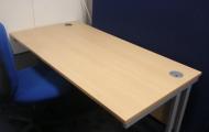 1.4m cantilever office desk beech oxford newbury