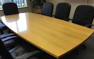 used 2.5m beech veneer boardroom table newbury berkshire