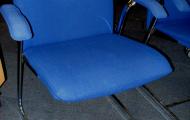 Blue Fabric Cantilever Meeting Chair with Arms