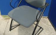 Steelcase Cantilever Base Meeting Chair with Arms in Grey Used 