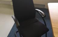 pledge high back exec cantilever meeting chair with arms black fabric newbury berks
