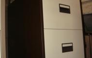 brown and cream 2 drawer filing cabinet newbury basingstoke used 