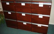 rosewood veneer 3 drawer filer 