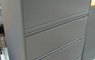 lateral filing cabinet 4 drawer grey metal 