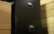 2 drawer black metal filing cabinet 