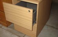 oak filing cabinet 2 drawer 42cm wide 