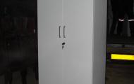 tall 2 door cupboard with 4 shelves white oxford 