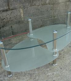 oval glass coffee table 2 shelves reading newbury berkshire reception area