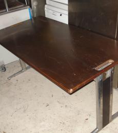 used mills and west 1.6m walnut veneer desk with pedestal newbury 