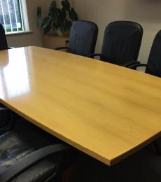 used 2.5m beech veneer boardroom table newbury berkshire