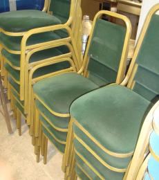 banquet chair dark green velour berkshire hampshire 