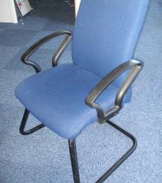 shirtback cantilever meeting chair blue fabric newbury berkshire