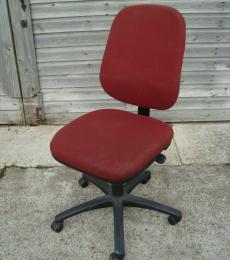used paragon high back armless swivel chair  Back Rusty Red
