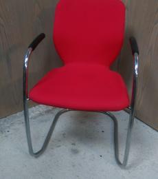 boss design visitor chair red fabric 