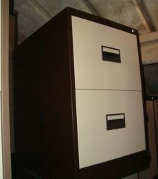 brown and cream 2 drawer filing cabinet newbury basingstoke used 