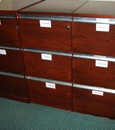 rosewood veneer 3 drawer filer 