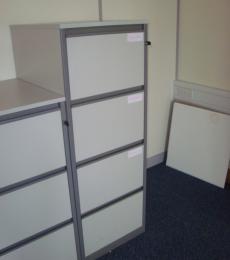 4 drawer light grey mfc filing cabinet newbury berkshire basingstoke hampshire 