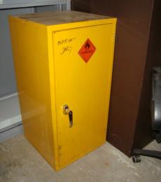 Yellow Metal Single Door Cupboard